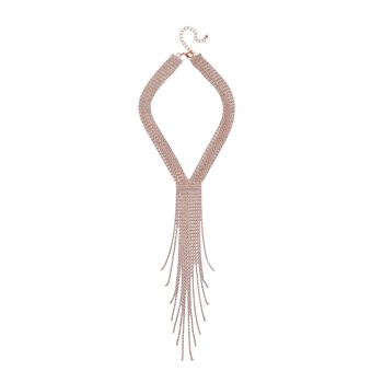 Designer inspirierte Kristall-Halskette, ca. 45 cm