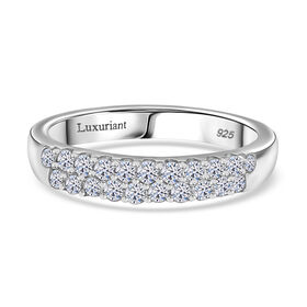 LUXURIANT DIAMOND - Lab Grown Diamant SI Ring 925 Silber rhodiniert (Größe 19.00) ca. 0.50 ct