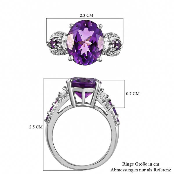 Lusaka Amethyst und Zirkon-Ring - 4,85 ct. image number 7