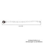 JARDIN-KOLLEKTION - schwarzes Perlmutt und weißes Jade Zirkon Armband, 19 cm, 925 Silber rhodiniert, ca. 96,14 ct image number 6