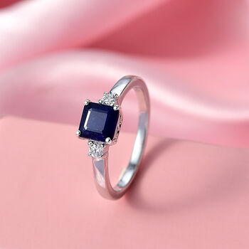 D'Joy AA Masoala Saphir und Moissanit Ring - 1,77 ct.