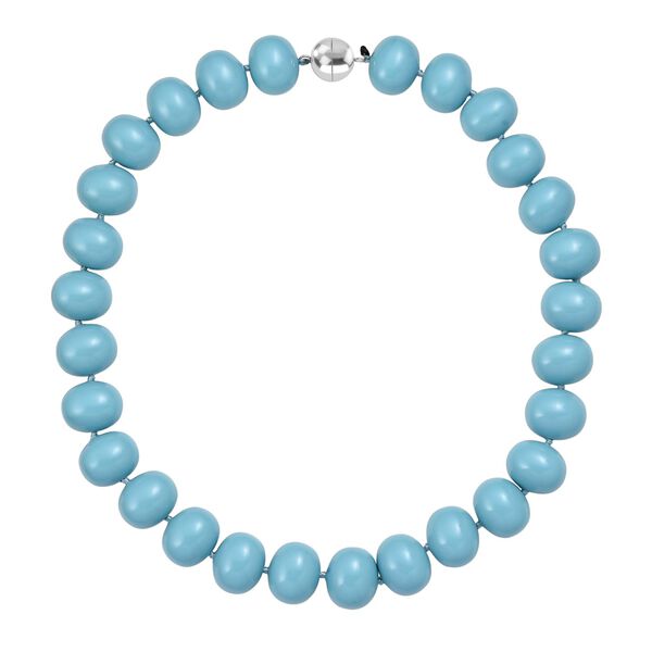 Sleeping Beauty t&uuml;rkisfarbene Muschelkernperle 50cm Halskette image number 4