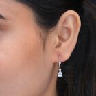 LUSTRO STELLA Hergestellt mit Feinster ZIRKONIA Tropfen Ohrringe 925 Silber platiniert