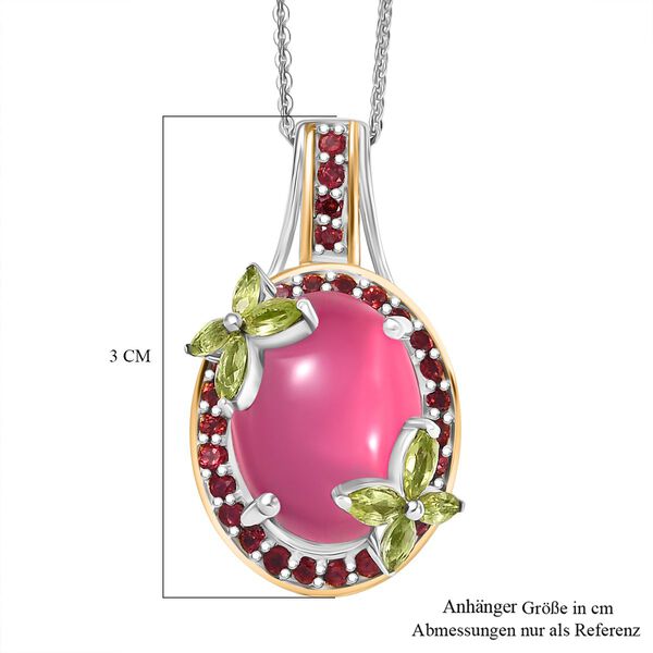 D'Joy Maulbeer Mondstein, Peridot Schmuckset ca. 50 cm 925 Silber rhodiniert, 925 Silber Rhodiniert und 750 Gelbgold Vermeil ca. 12.50 ct image number 7