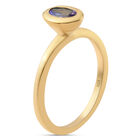 Tansanit Solitär Ring 925 Silber vergoldet  ca. 0,45 ct image number 4