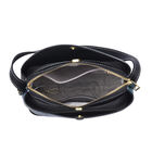 Crossbody Tasche aus 100% echtem Leder, Pfau Muster, Größe 22x11x18 cm, Schwarz image number 5