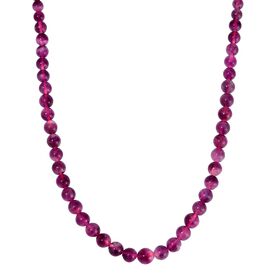 8-12mm Rosa Fluorit Halskette, 50 cm - 370 ct.