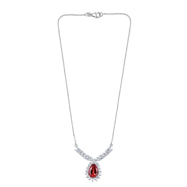 D'Joy Labor Padparadscha Saphir und Topas Ring und 50cm Halskette image number 8