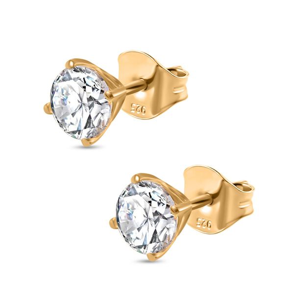 J Francis gefertigt mit SWAROVSKI- Swarovski Zirkonia Ohrringe, 925 Silber rosévergoldet image number 4