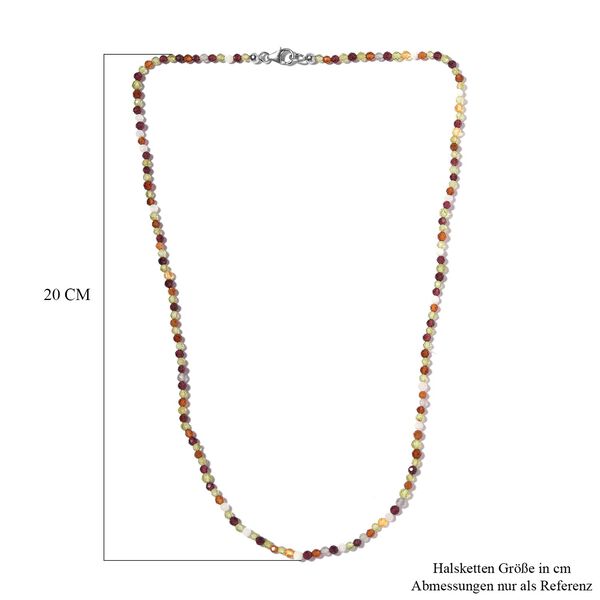 Mehrfarbige Edelstein-Halskette,  50 cm - 33,50 ct. image number 7