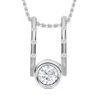 2er Set, Moissanit Anhänger mit Kette, 925 Silber ca. 0.50 ct