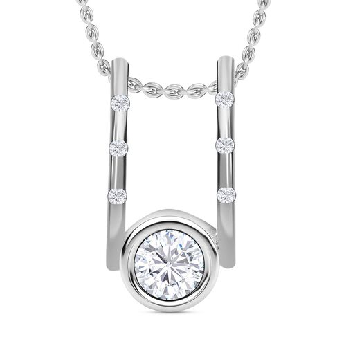 Moissanit Anhänger mit Kette - 0,50 ct. image number 0