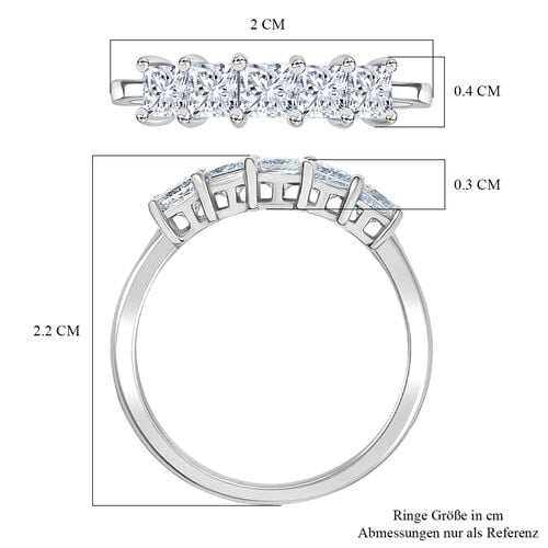 Lab Grown Diamant VS Ring 950 Platin (Größe 18.00) ca. 1,03 ct image number 7