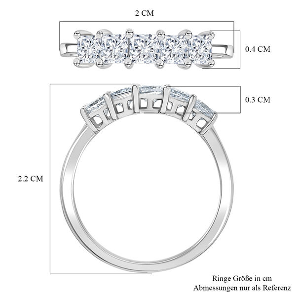LUXURIANT DIAMOND - Lab Grown Diamant VS-EF SGL zertifiziert Ring 950 Platin (Gr&ouml;&szlig;e 18.00) ca. 1.00 ct image number 7