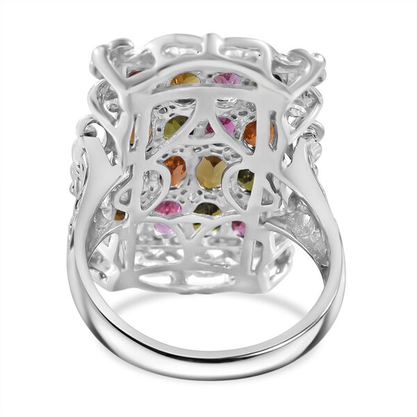Mehrfarbiger Turmalin und Zirkon-Ring - 3,64 ct. image number 3