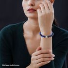 Blaues Tigerauge flexibles Armband, 925 Silber rhodiniert, ca. 160.00 ct image number 2