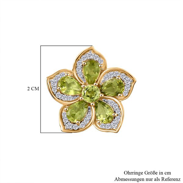 D’Joy Peridot und Zirkon Ohrringe - 5,85 ct. image number 6