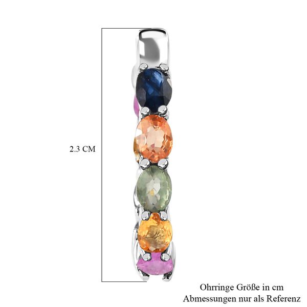 Mehrfarbiger Saphir-Creolen - 4,53 ct. image number 5