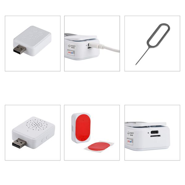 "Video Doorbell-white                                             Size:   9*9.8*5cm                                                                        Weight:  177g                                                                       Material:  plast image number 7