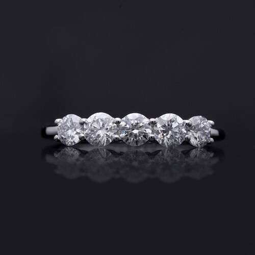 LUXURIANT DIAMOND- SGL zertifizierter VS-EF Labor Diamant Half Eternity Ring in 585 Weißgold - 1 ct. image number 9