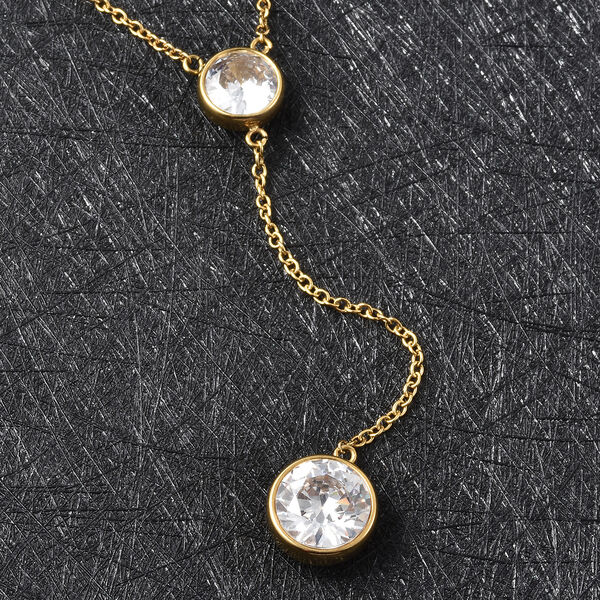 Weiße Kristall-Halskette - 6,40 ct. image number 2