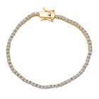 Lab Grown Diamant SI-GH Armband ca. 19 cm 925 Silber 750 Gelbgold Vermeil ca. 3,98 ct.