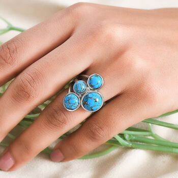 Blauer T&uuml;rkis-Ring - 7,72 ct.