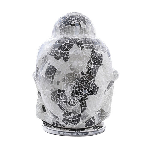 Handgefertigte Buddha-Mosaiklampe, Schwarz-Weiß   image number 1