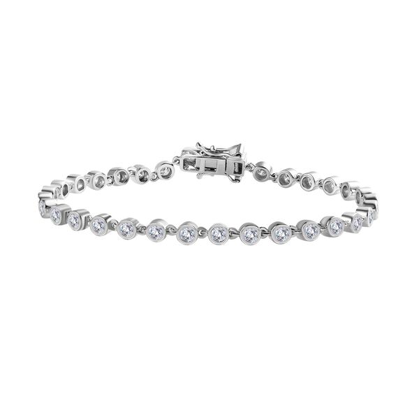 Moissanit Armband ca. 20 cm 925 Silber rhodiniert ca. 3,26 ct. image number 0