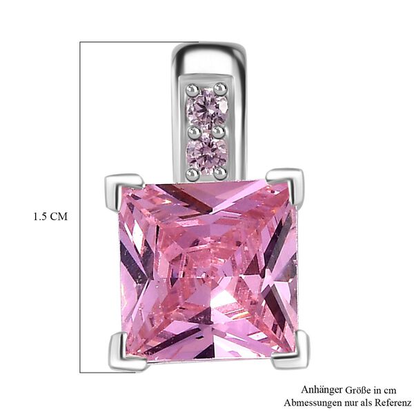 LUSTRO STELLA - Rosa Zirkonia Anhänger 925 Silber image number 6