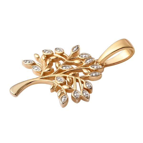 Diamant Baum-des-Lebens-Anhänger in Silber image number 5