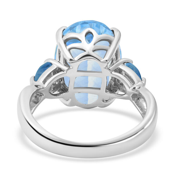 Himmelblauer Topas Ring, 925 Silber platiniert (Gr&ouml;&szlig;e 16.00) ca. 7,74 ct image number 3