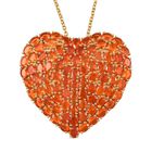 D'Joy Blaze Feueropal Schmuckset ca. 45 cm 925 Silber 750 Gelbgold Vermeil ca. 18,04 ct.