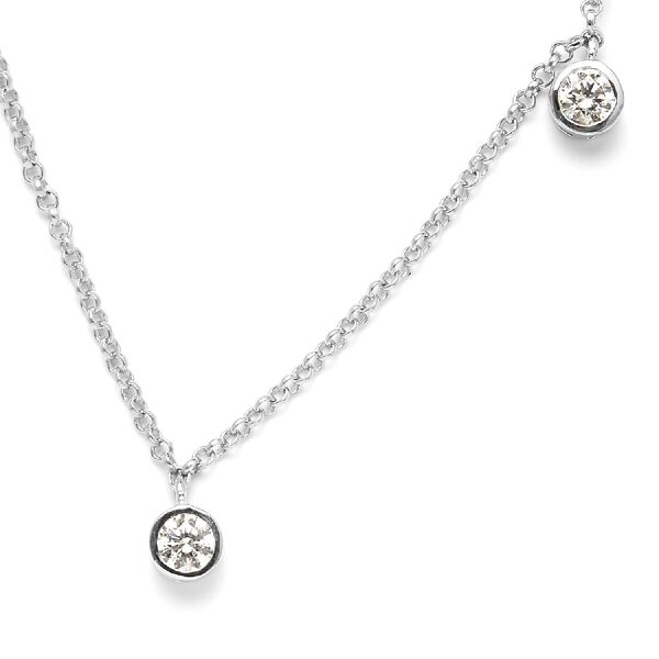 LUSTRO STELLA Hergestellt mit ZIRKONIA Halskette ca. 45 cm lange 925 Silber Platin-Überzug 4,52 ct image number 5