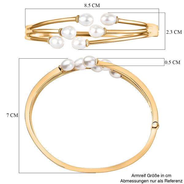 Süßwasserperlen Armreif, 19 cm - 18,05 ct. image number 6