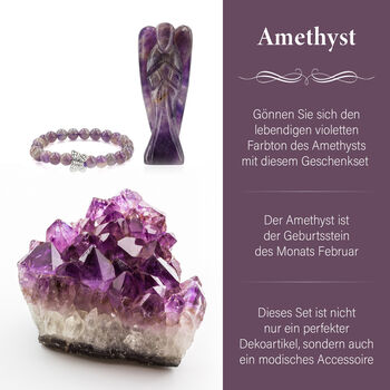 Handgefertigtes Amethyst-Geschenkset