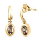AAA Turkizit-Ohrringe, 925 Silber Gelbgold Vermeil ca. 0.94 ct