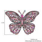 Rosa Kristall-Schmetterlings-Brosche image number 3