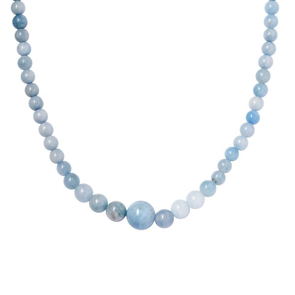 Milchige Aquamarin-Halskette, 50 cm - 163,50 ct.