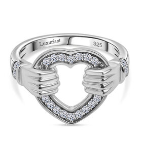 LUXURIANT DIAMOND- SI Labor Diamant Ring, 925 Silber rhodiniert - 0,24 ct.