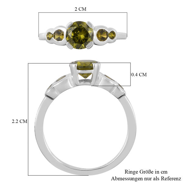LUSTRO STELLA Peridot Zirkonia Ring 925 Silber image number 7