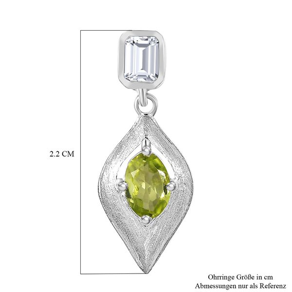 Peridot und Zirkon Ohrringe - 1,61 ct. image number 5