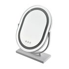 Hollywood-drehbarer Spiegel mit 9 LEDs,: 30x40cm, Touch-Dimm-Sensor, Dreifarbiges Licht, Metall & Glas