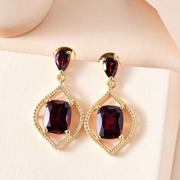 Nat&uuml;rliche Mosambik Granat-Ohrringe - 6,13 ct. image number 2