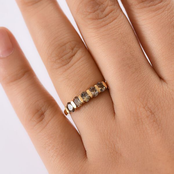 AA Natürlicher goldener Tansanit Ring - 0,80 ct. image number 2