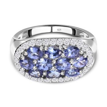 AAA Tansanit und Zirkon Ring - 2,71 ct.