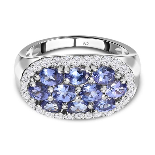 AAA Tansanit und Zirkon Ring - 2,71 ct.