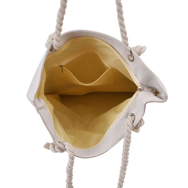 Jacquard gewebte Jute-Tasche mit Mond Design, 42x34 cm, Mond image number 6