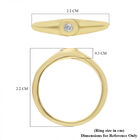 Diamant Ring 925 Silber vergoldet  ca. 0,05 ct image number 5