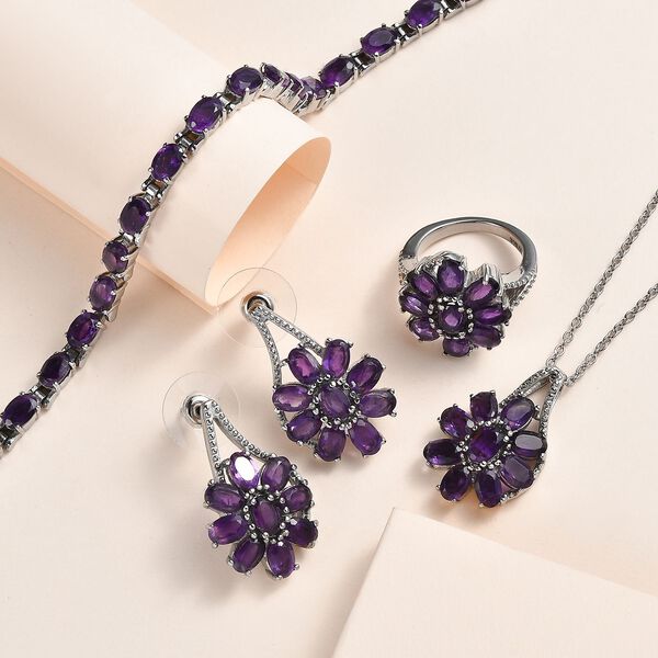 Afrikanisches Amethyst-Schmuckset - 25,63 ct. image number 1